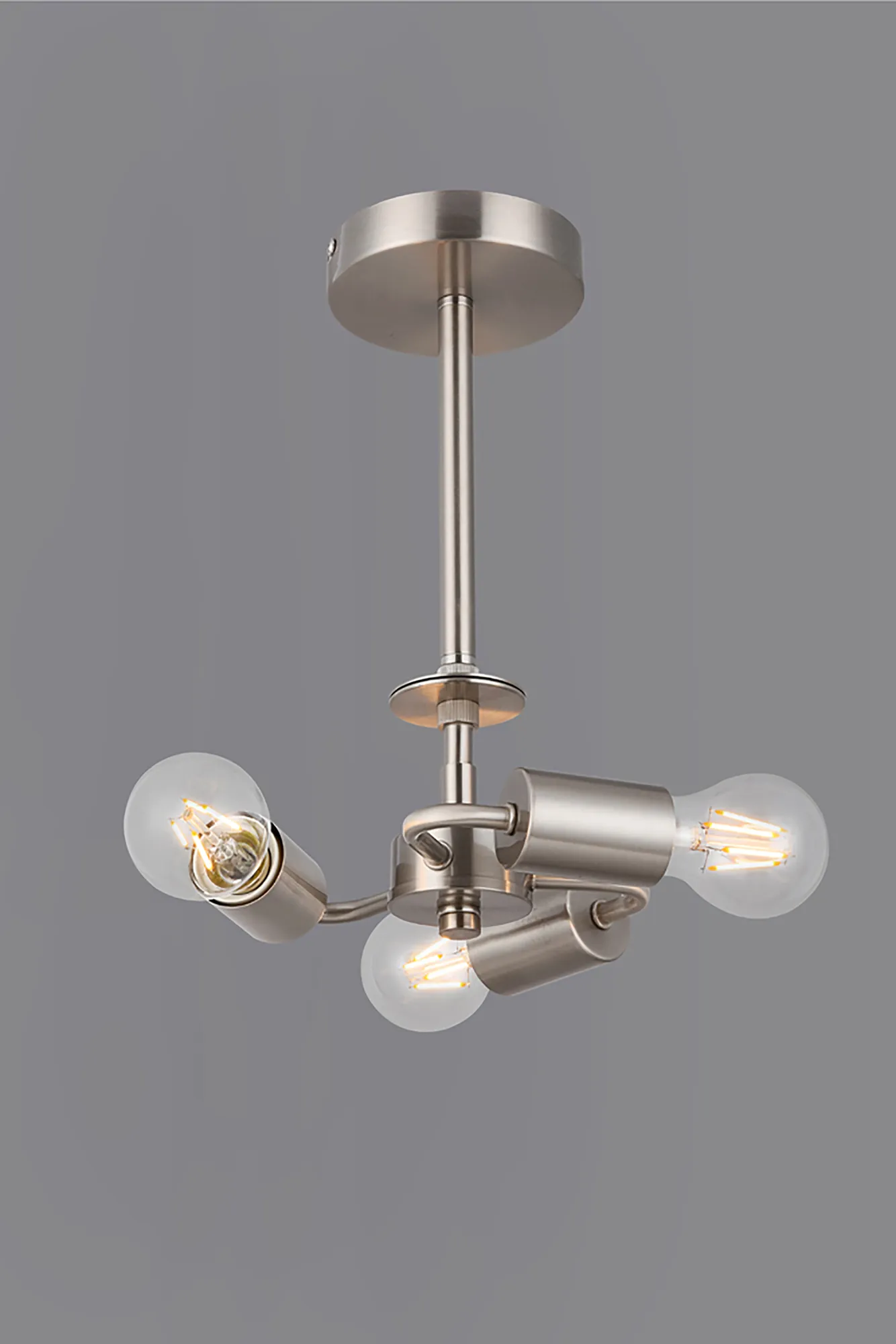 Baymont Semi Flush 3 Light Satin Nickel D0338  Deco Baymont SN